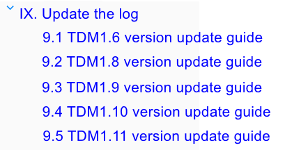 TDM release environment query
